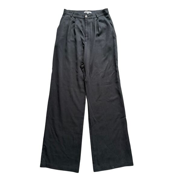 Reformation Women's Mason High Waist Wide Leg Black Pants Size 10 Sustainable - Picture 3 of 8